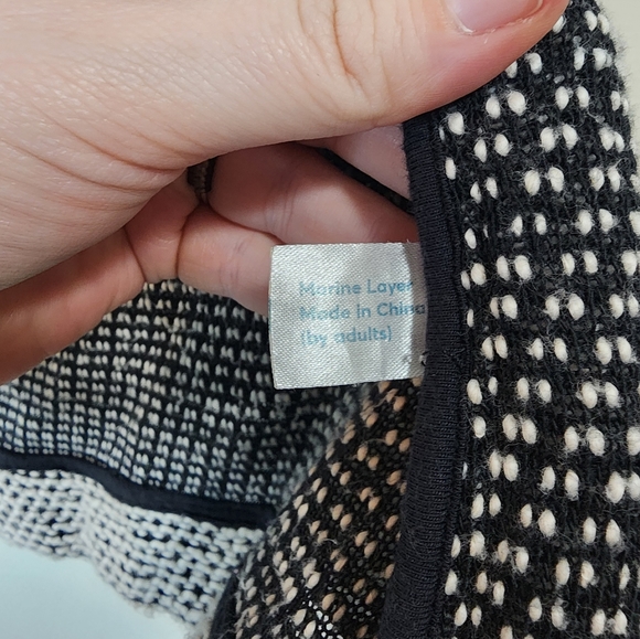 Marine Layer Open Front Knit Women Small Slouchy Relaxed Fit Pocket Cardigan - Picture 4 of 8